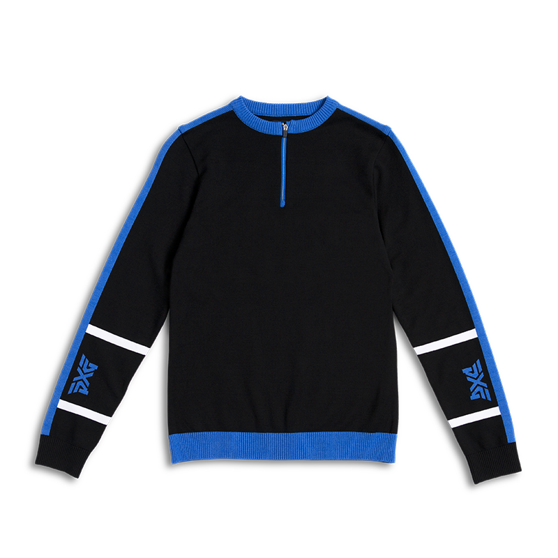 Womens Color Block Sweater Blue Lay Flat 800x800