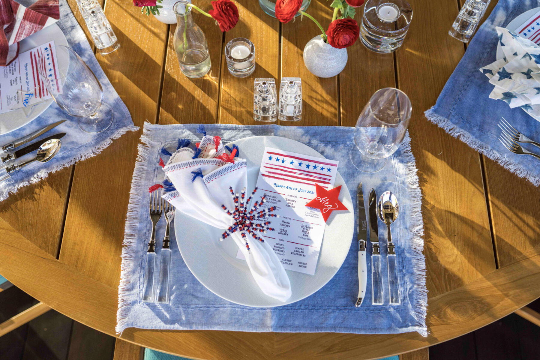 Patriotic table setting