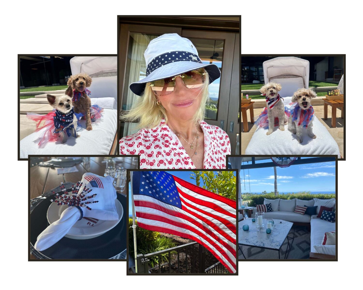 Collage of images from a 4th of July Barbecue